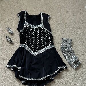 Sparkling Black and Silver Kids Costume